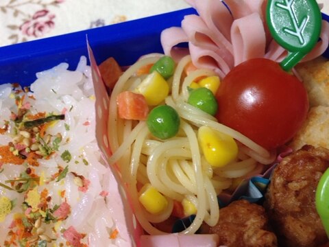 お弁当に☆簡単ミックスベジのパスタサラダ